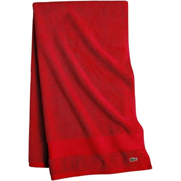 Lacoste NEW Heritage Supima Cotton Bath Towel, Formula One, 30" x 54" - Picture 1 of 6